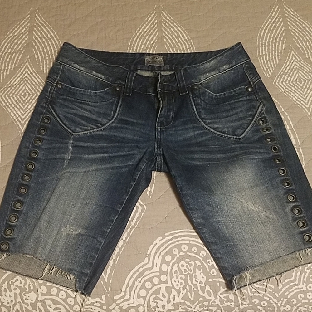 Denim & Supply Rerock for Express Blue Denim Shorts
